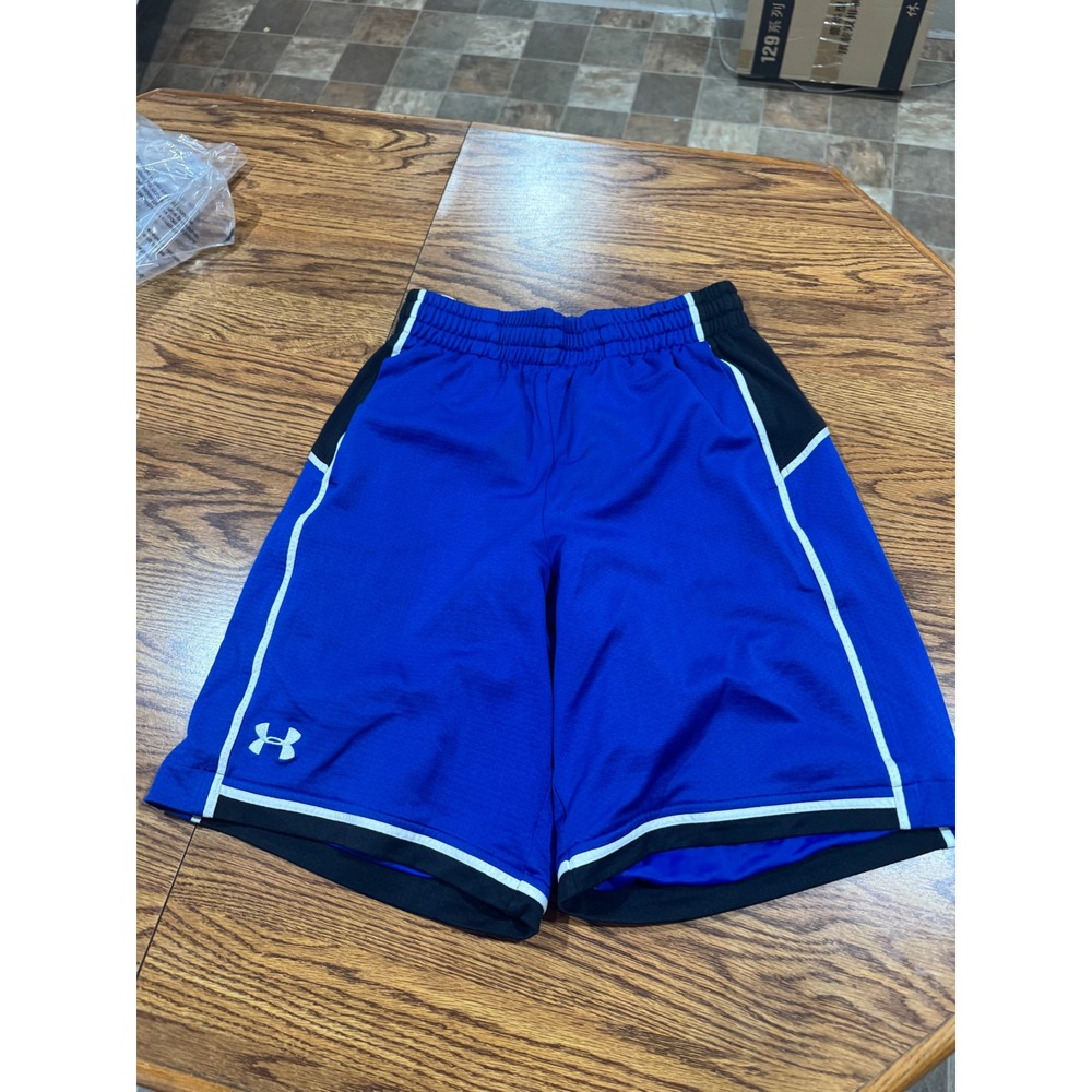 Under Armour Mens Royal Blue Basketball Shorts Mesh Athletic Training Size Small